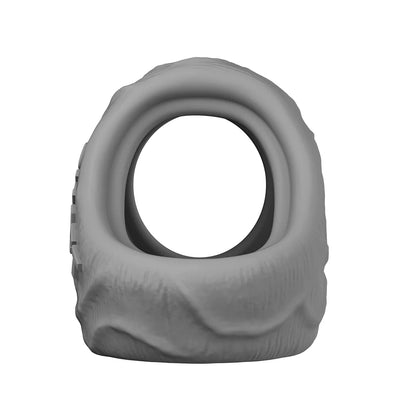 Shaft Liquid Silicone Cock Ring and Ball Stretcher - Model P Short in Gray