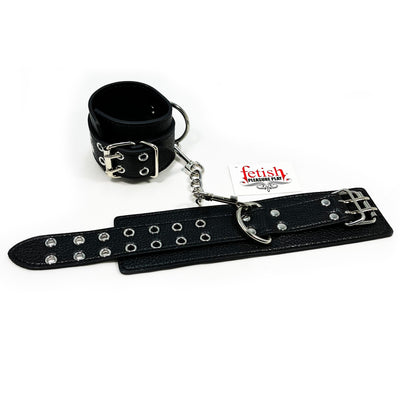 Fetish Pleasure Play Black Wrist Cuffs