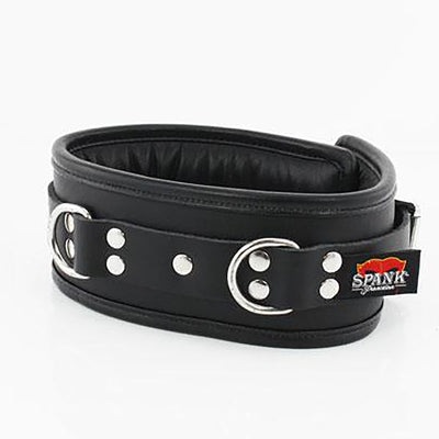 Spank Provocateur Black Leather Triple Hoop Collar