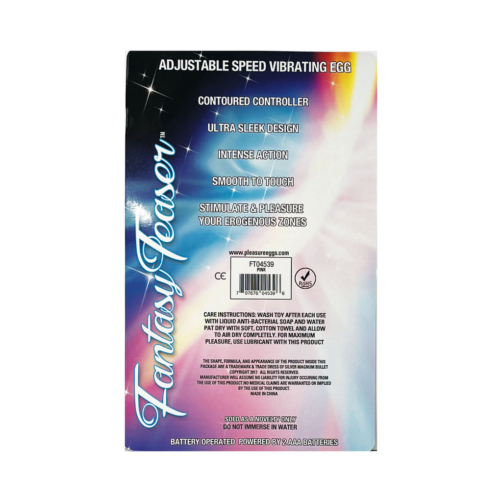 Fantasy Teaser Silver/Pink Egg Vibrator