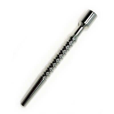 STAINLESS STEEL RIBBED HOLLOW URETHRAL SOUND