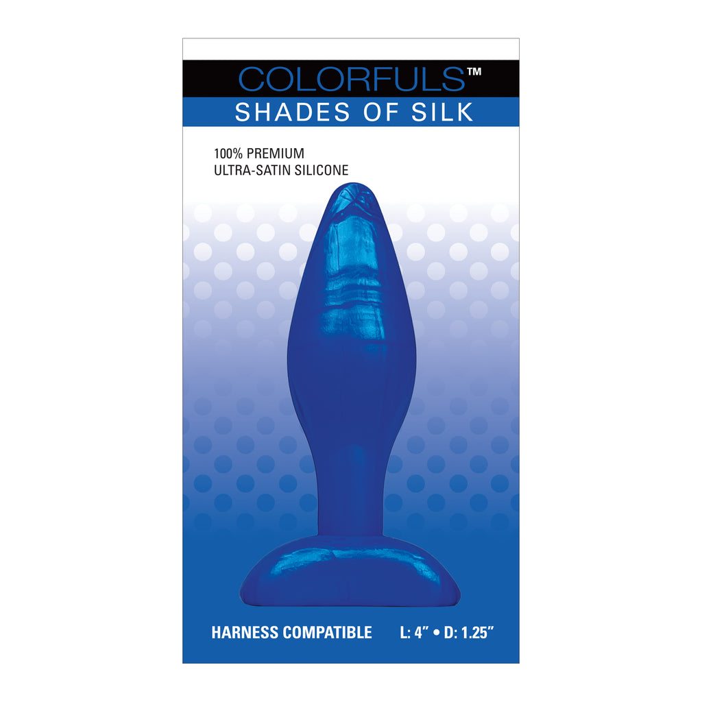 Colorfuls Shades of Silk Medium Blue Butt Plug