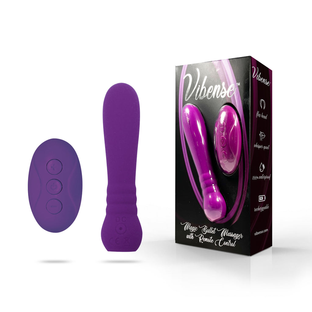 Vibense Magic Bullet Massage Vibrator with Remote in Purple