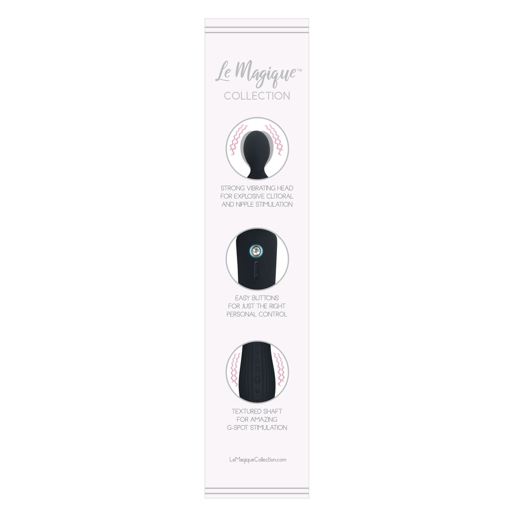 THE LE MAGIQUE COLLECTION GEMME BULBE DUAL ACTION VIBRATOR - BLACK