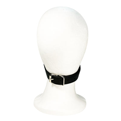 Rubber Ball Gag with Chin Strap by Fetish Pleasure Play in Black