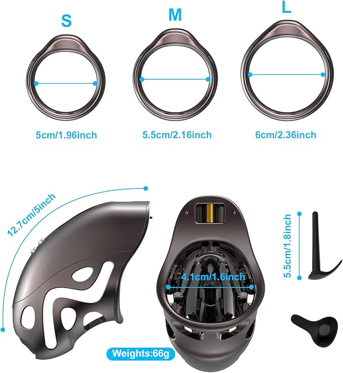 E-Stim Shock Cock Cage - Electro-Shock Chastity Cage with Remote by Fetish Pleasure Play