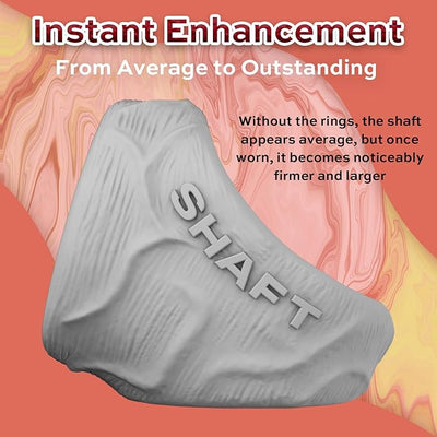 Shaft Liquid Silicone Cock Ring and Ball Stretcher - Model P Short in Gray