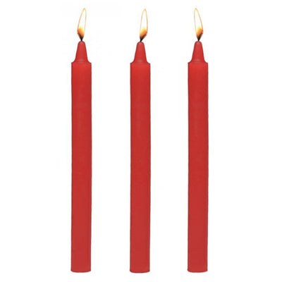 Master Series Fire Sticks Candles 3 Pack - Red