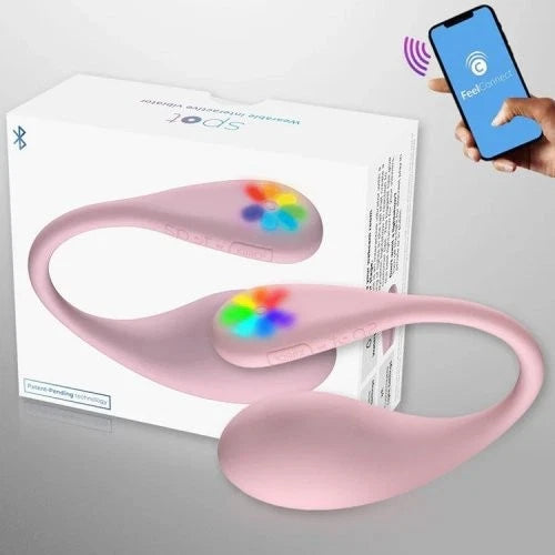 Kiiroo Spot Wearable Interactive Couples Vibe in Kiss Me Pink
