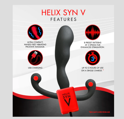 The Aneros Helix SYN V Prostate Stimulating Vibrator is the powerful version of this popular model, with focused stimulation and superior responsiveness.