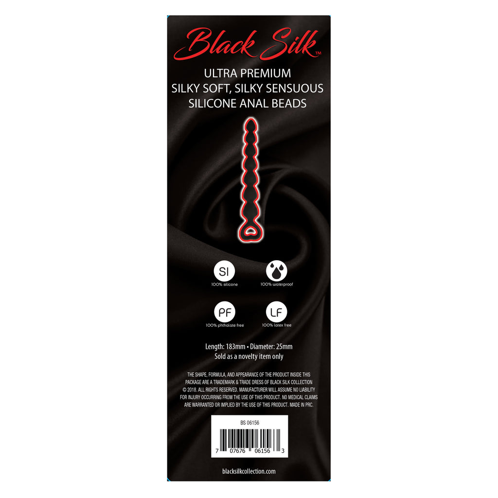 Black Silk Small Anal Beads