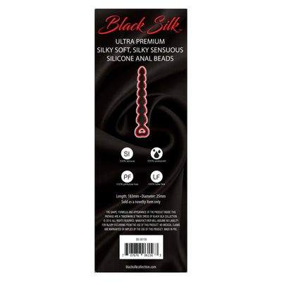 Black Silk Small Anal Beads