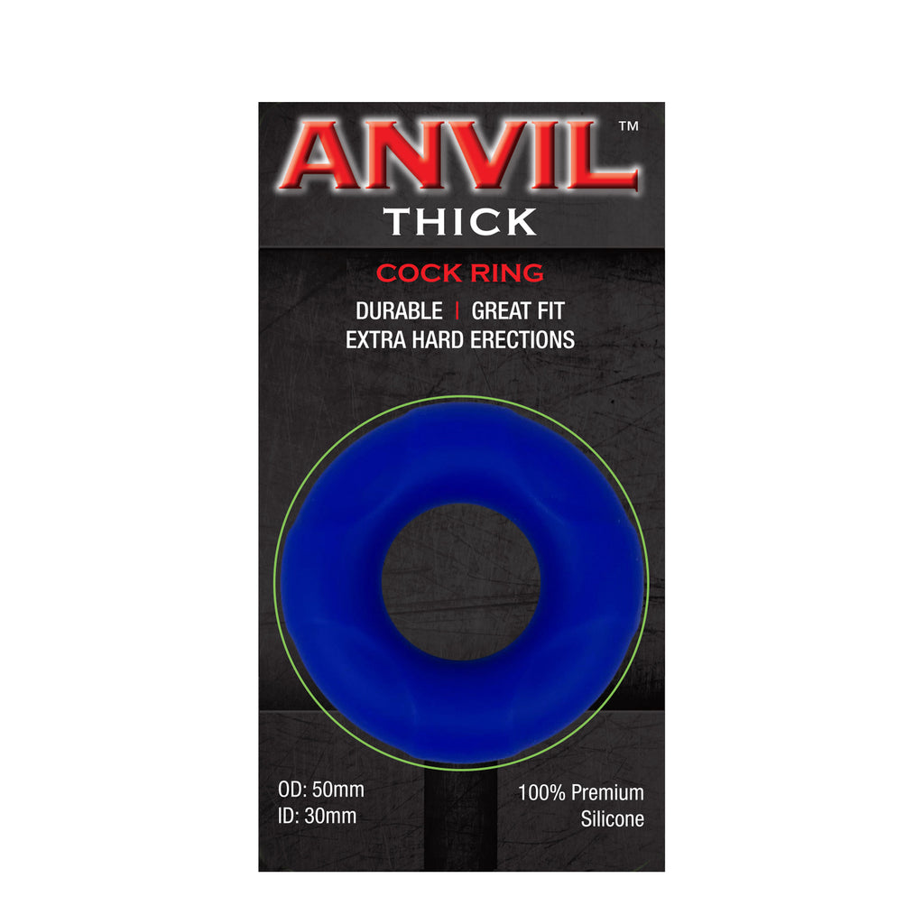 Anvil Blue Thick Cock Ring