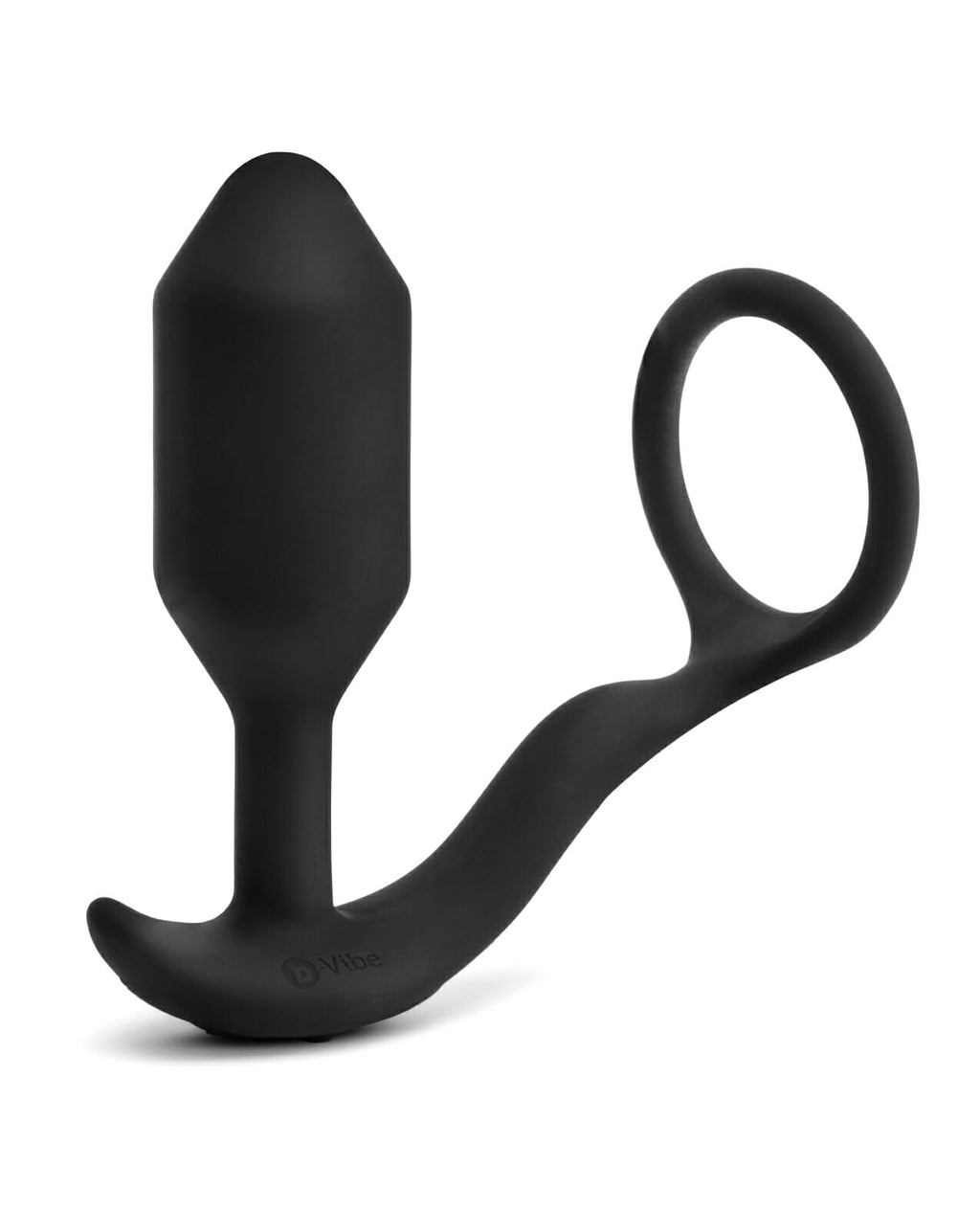 B-Vibe Snug & Tug Weighted Silicone Plug & Penis Ring - Medium