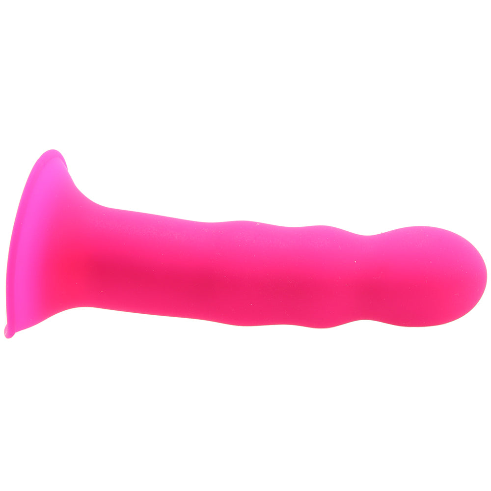 Squeezable Wavy Dildo - Pink