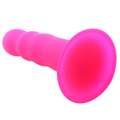 Squeezable Wavy Dildo - Pink
