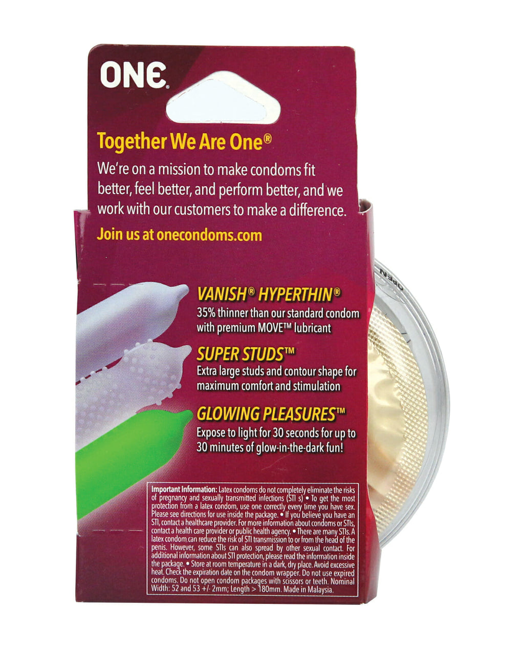 One Mixed Pleasures Adventure Pack Condoms - 3 pk