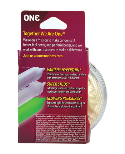 One Mixed Pleasures Adventure Pack Condoms - 3 pk