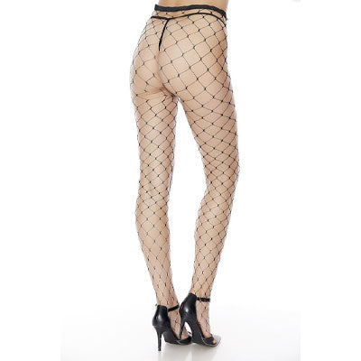 Black Fence Net Pantyhose