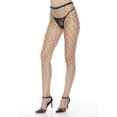 Black Fence Net Pantyhose