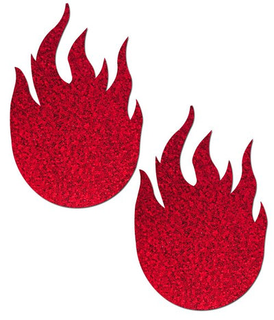 Flame Pasties - Glitter Red