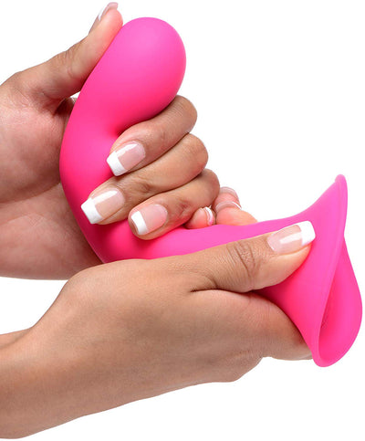 Squeezable Wavy Dildo - Pink