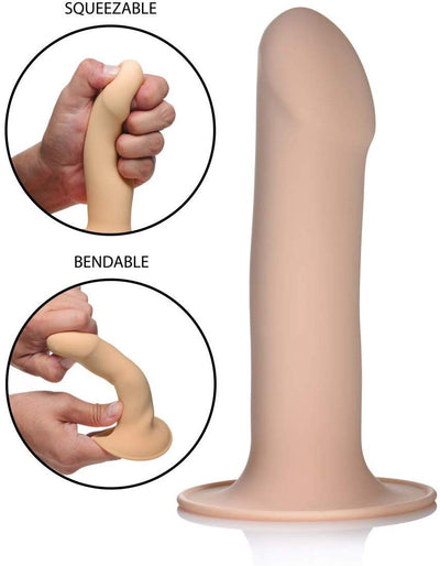 Squeezable Phallic Dildo - Flesh
