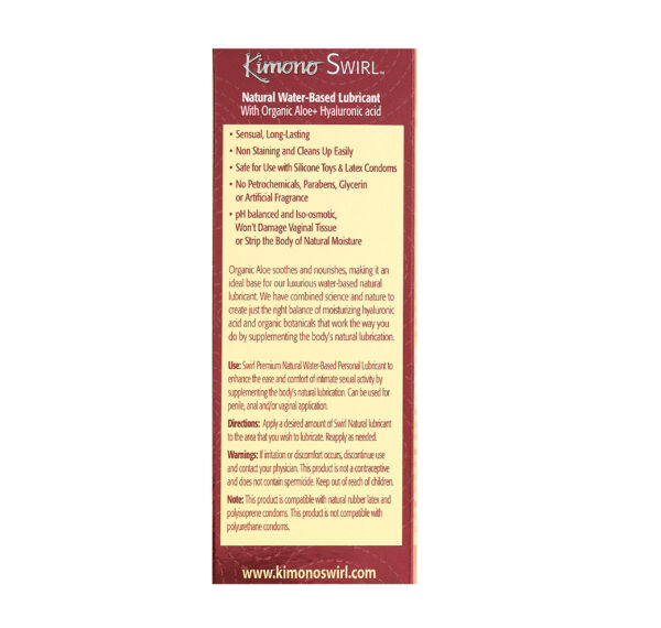 Kimono Swirl Natural Lubricant, 3.4oz