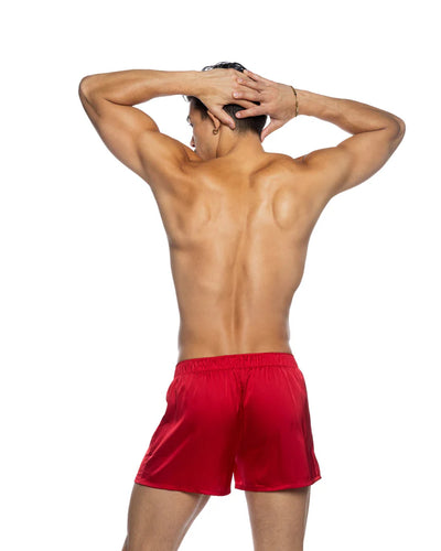 Champion Satin Boxers for Men, Red