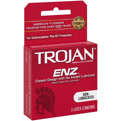 Trojan ENZ Non Lubricated Premium Latex Condoms - 3 pk