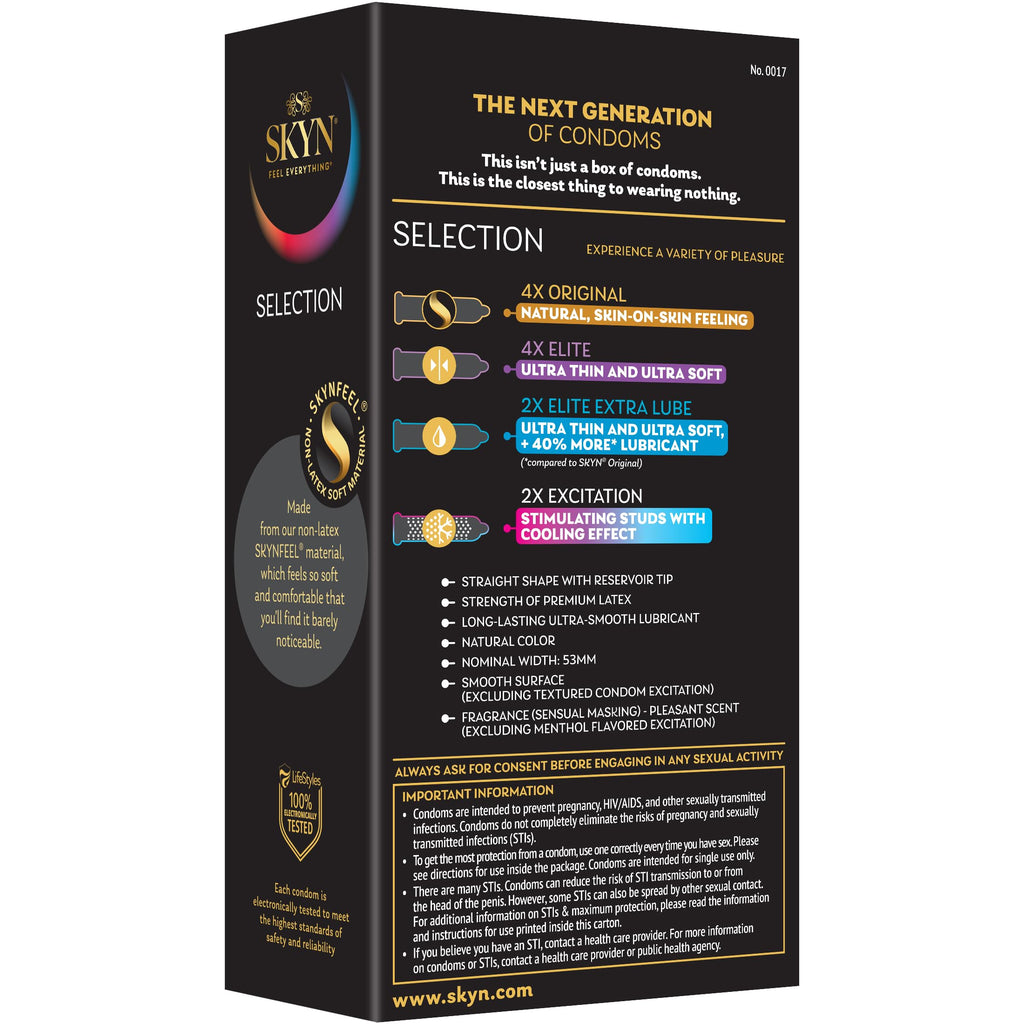 Lifestyles SKYN Latex-Free Lubricated Condoms Selection Pack