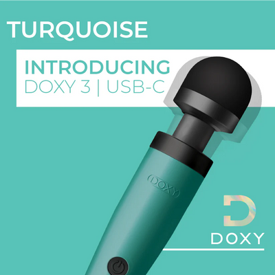 Doxy 3 USB-C Wand Massager, Turquoise