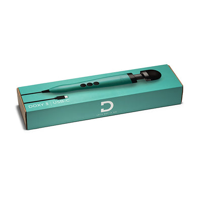 Doxy 3 USB-C Wand Massager, Turquoise