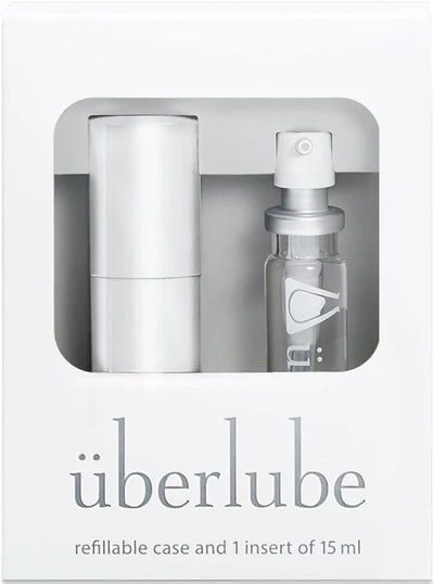 Überlube TOGO White Refillable Lube Travel Case with 15ml Insert