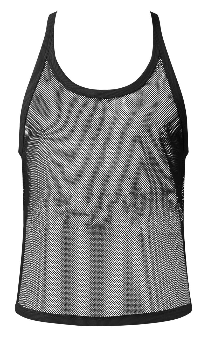 Men's Fishnet 2 Tank Top, Black