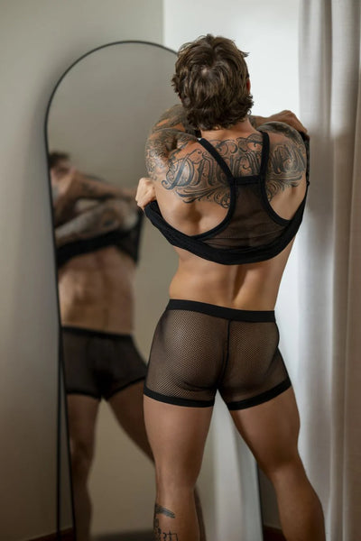 Fishnet 2 Tank Top, Black