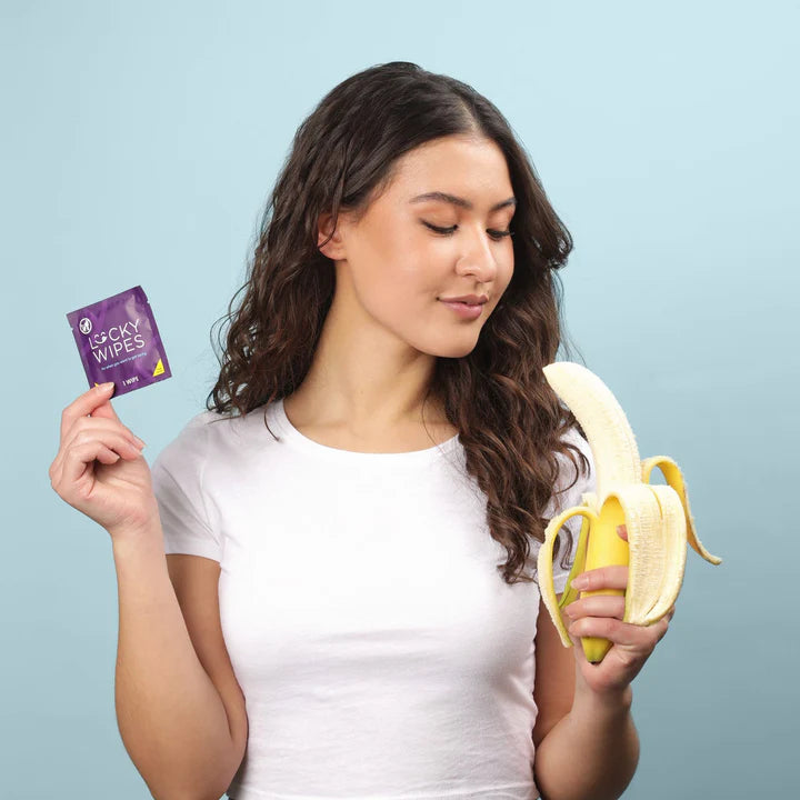 Banana Flavored Lucky Wipes For Men Single Pack