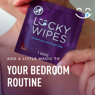 Banana Flavored Lucky Wipes For Men Single Pack