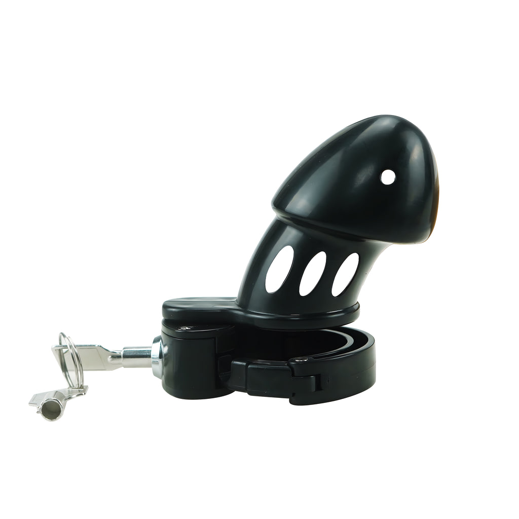 Black ABS Plastic Adjustable Ring Cock Cage Chastity Cage by Metal Pleasure Play