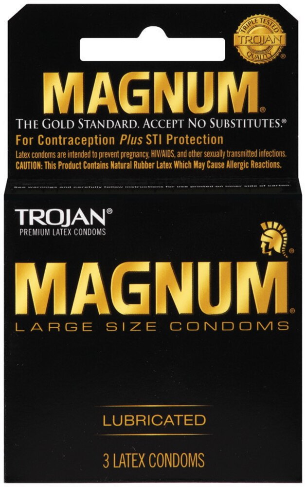 Trojan Magnum Lubricated Condoms - 3 pk