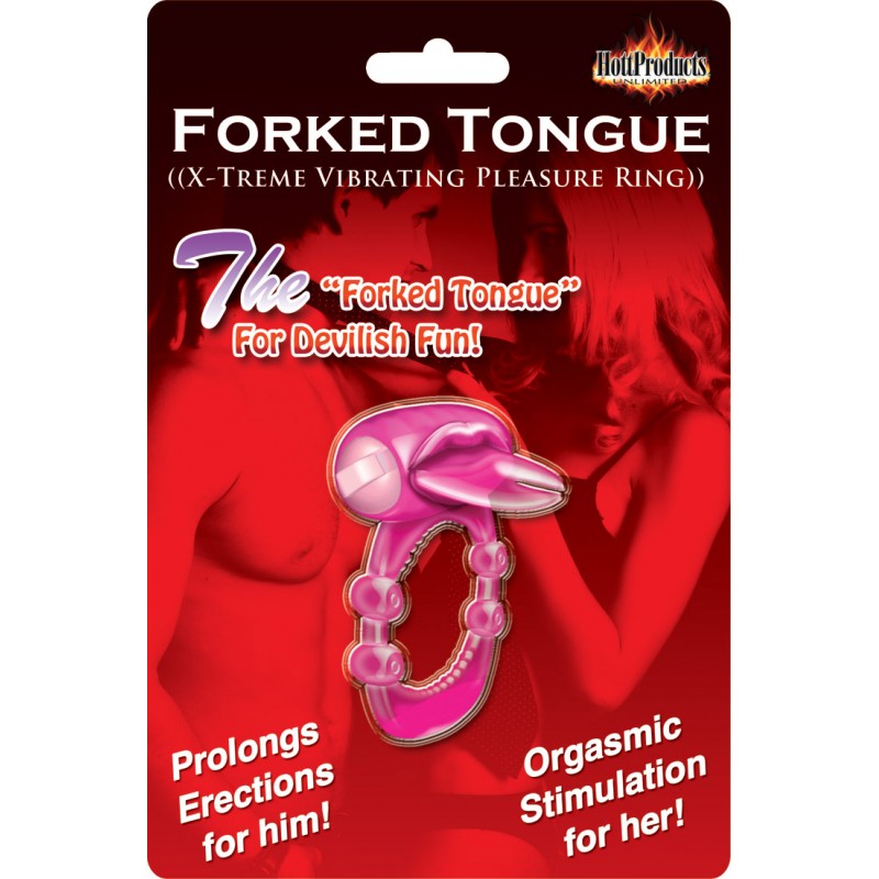 Forked Tongue Vibrating Cock Ring