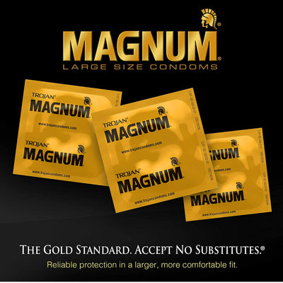 Trojan Lubricated Magnum Condom - 12 pk