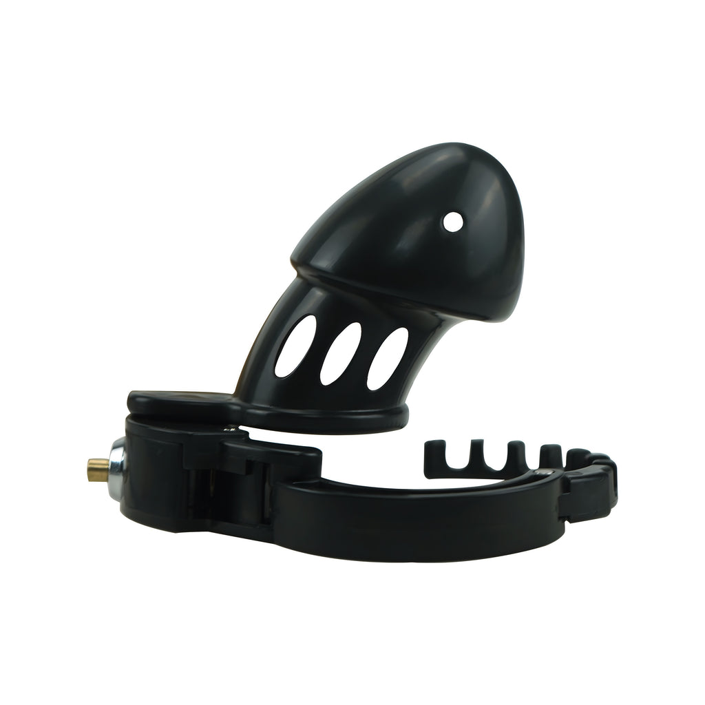 Black ABS Plastic Adjustable Ring Cock Cage Chastity Cage by Metal Pleasure Play