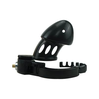 Black ABS Plastic Adjustable Ring Cock Cage Chastity Cage by Metal Pleasure Play