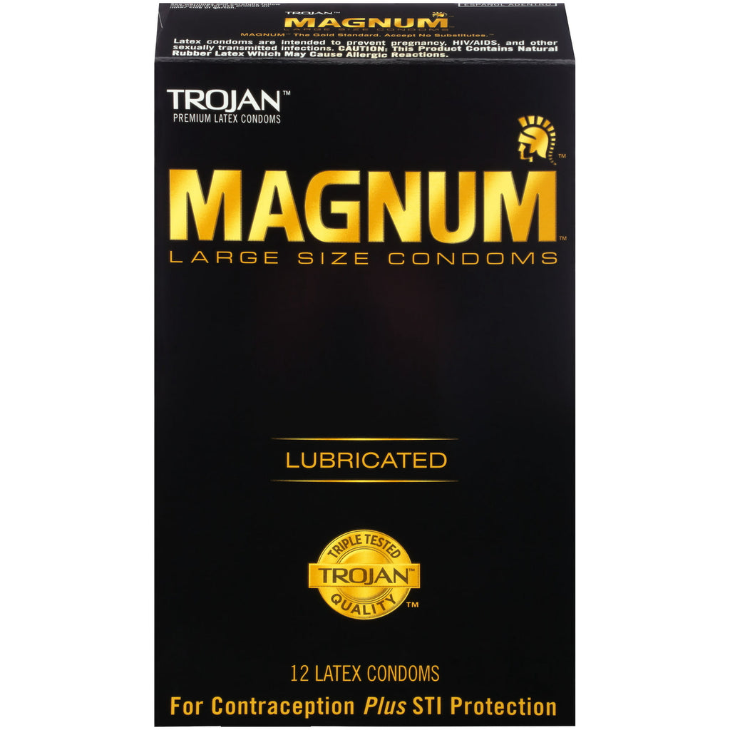 Trojan Lubricated Magnum Condom - 12 pk