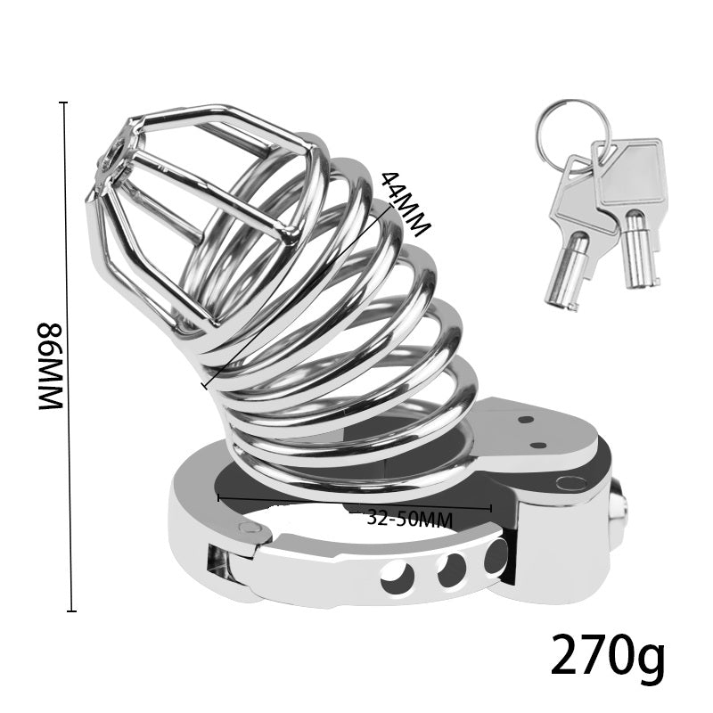 Wire Cage Adjustable Ring Metal Cock Cage by Metal Pleasure Play