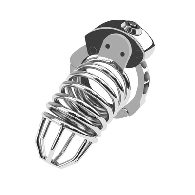 Wire Cage Adjustable Ring Metal Cock Cage by Metal Pleasure Play