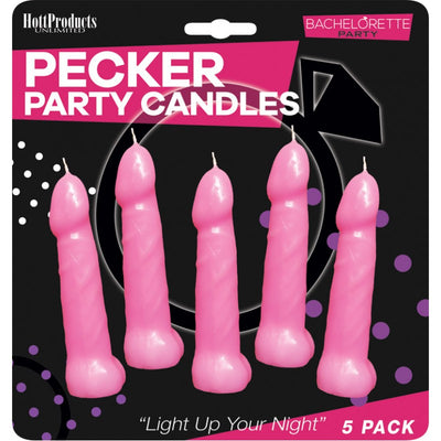 Pecker Party Pink Candles - 5pk