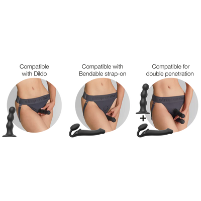 Lingerie Unique Strap-On Harness in Gray / One Size by Strap-On-Me