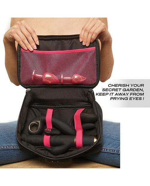 Discreet Nylon Lockable Toy Storage Box by Dorcel in Black